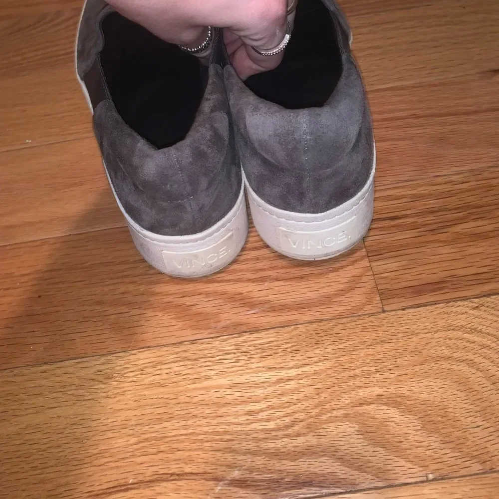 Vince warren suede platform slip on sneakers 7.5